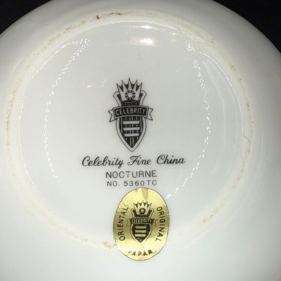 Vintage Celebrity Fine China Nocturne 8 3/4" Coffee Tea Pot 7 Cup Roses Japan - Picture 9 of 9